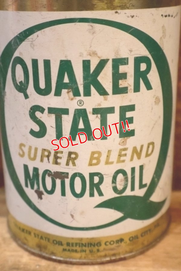 画像2: dp-230901-120 QUAKER STATE 1970's-1980's ONE U.S. QUART MOTOR OIL CAN