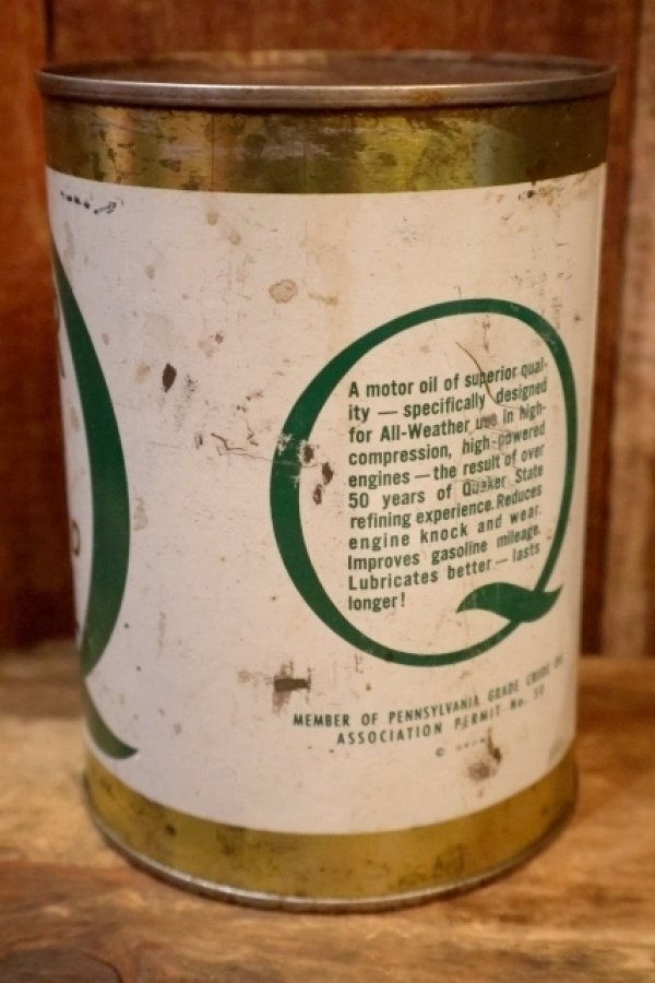 画像3: dp-230901-120 QUAKER STATE 1970's-1980's ONE U.S. QUART MOTOR OIL CAN