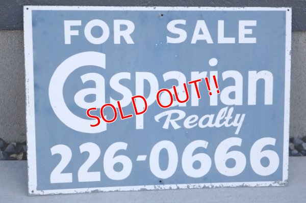 画像1: dp-260424-09 Casparian Realty "FOR SALE "Metal Sign