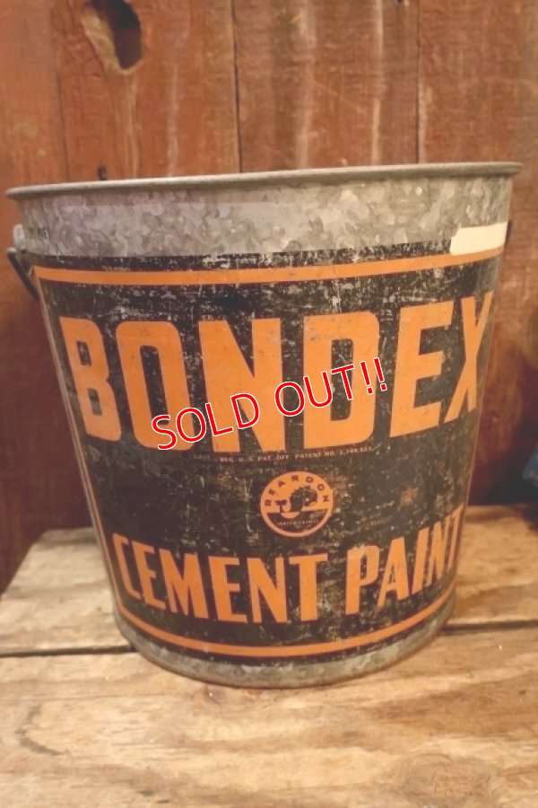 画像1: dp-260424-02 BONDEX CEMENT PAINT / 1950's Galvanized Bucket