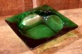 dp-260204-60 Anchor Hocking Forest Green 1950's-196's Glass Ashtray