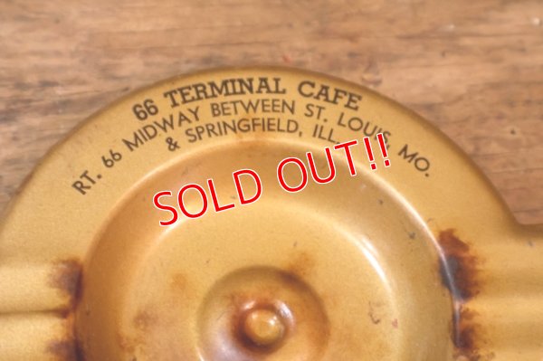 画像2: dp-260204-60 1950's Metal Ashtray "66 TERMINAL CAFE"