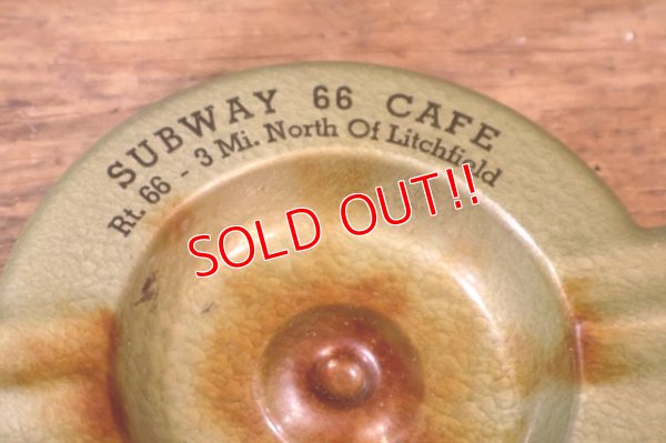 画像2: dp-260204-60 1950's Metal Ashtray "SUBWAY 66 CAFE"