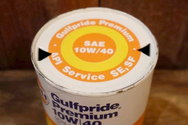 画像7: dp-230901-120 Gulf / Gulfpride Premium 10W 40 ONE U.S. QUART OIL CAN