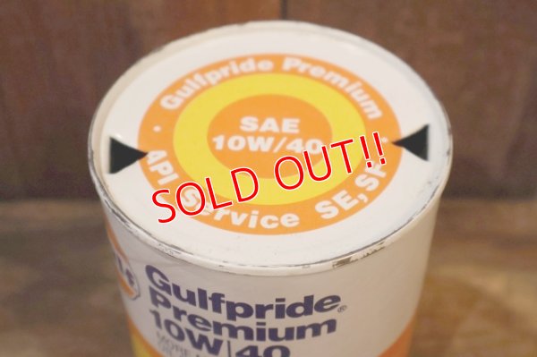 画像7: dp-230901-120 Gulf / Gulfpride Premium 10W 40 ONE U.S. QUART OIL CAN