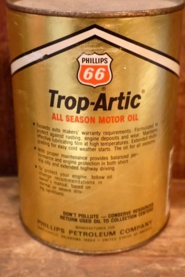 画像3: dp-260204-84 PHILLIPS 66 / Trop-Artic Oil ONE U.S. QUART CAN