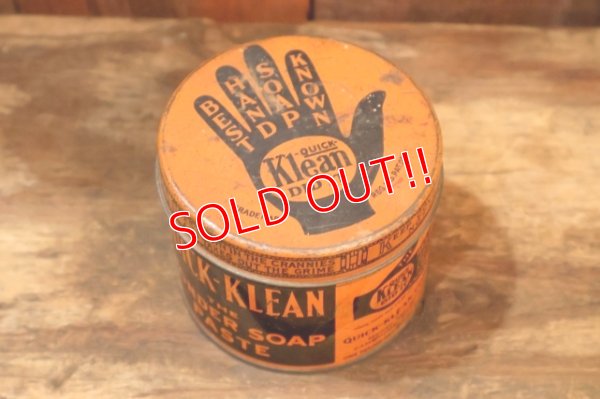 画像1: dp-260501-10 QUICK-KLEAN COMPANY 1940's THE WONDER SOAP PASTE TIN CAN