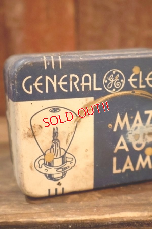 画像2: dp-260501-07 GENERAL ELECTRIC / 1930's-1940's MAZDA AUTO LAMP TIN BOX