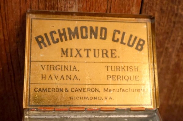 画像9: dp-260501-08 CAMERON & CAMERON 1910's-1920's Richmond CLUB MIXTURE TOBACCO CAN