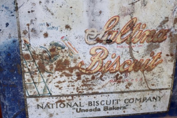 画像2: dp-260501-05 NATIONAL BISCUIT COMPANY 1930's Saltina Biscuit TIN CAN