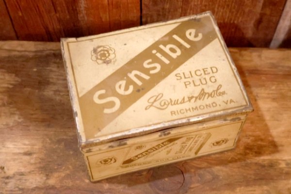 画像1: dp-260501-30 LARUS & BRO. CO. 1940's Sensible Sliced Plug TIN CAN