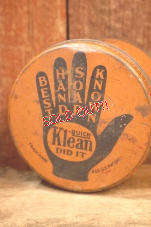 画像2: dp-260501-10 QUICK-KLEAN COMPANY 1940's THE WONDER SOAP PASTE TIN CAN