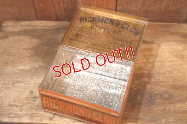 画像8: dp-260501-08 CAMERON & CAMERON 1910's-1920's Richmond CLUB MIXTURE TOBACCO CAN