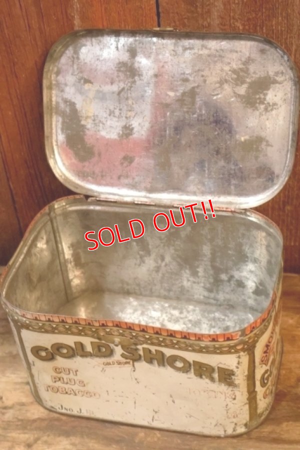 画像9: dp-260501-03 JNO. J. BARGLEY CO. Early 1900's GOLD SHORE CUT PLUG TOBACCO CAN