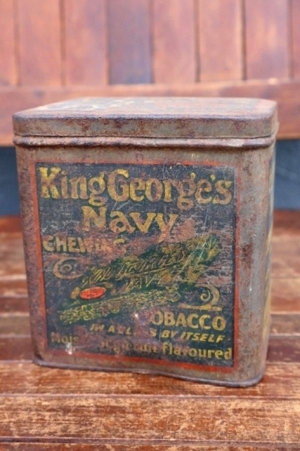 画像1: dp-260501-04 ROCK CITY TOBACCO 1940's King George's Navy CHEWING TOBACCO CAN