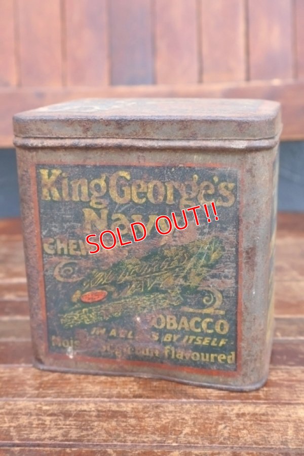 画像1: dp-260501-04 ROCK CITY TOBACCO 1940's King George's Navy CHEWING TOBACCO CAN