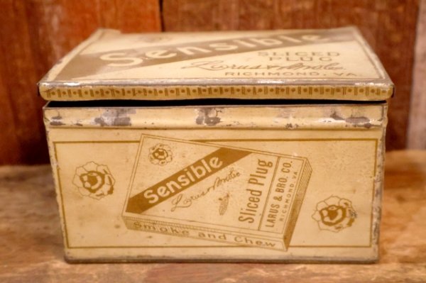 画像4: dp-260501-30 LARUS & BRO. CO. 1940's Sensible Sliced Plug TIN CAN