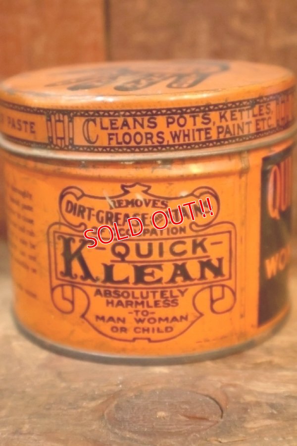 画像5: dp-260501-10 QUICK-KLEAN COMPANY 1940's THE WONDER SOAP PASTE TIN CAN