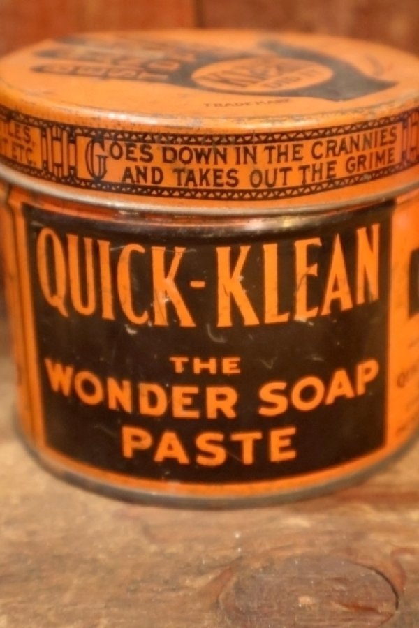 画像4: dp-260501-10 QUICK-KLEAN COMPANY 1940's THE WONDER SOAP PASTE TIN CAN