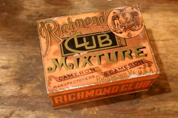 画像1: dp-260501-08 CAMERON & CAMERON 1910's-1920's Richmond CLUB MIXTURE TOBACCO CAN