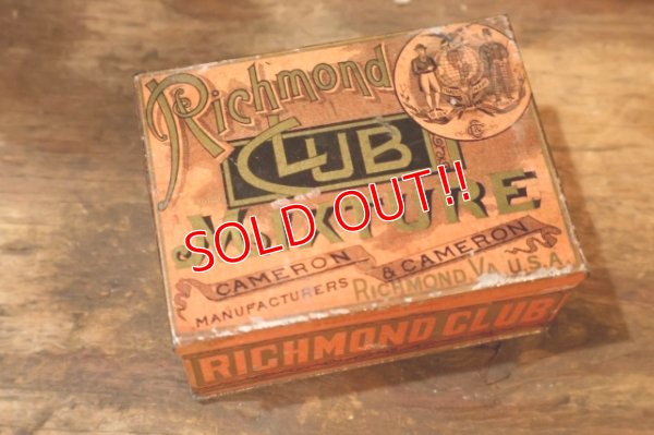 画像1: dp-260501-08 CAMERON & CAMERON 1910's-1920's Richmond CLUB MIXTURE TOBACCO CAN