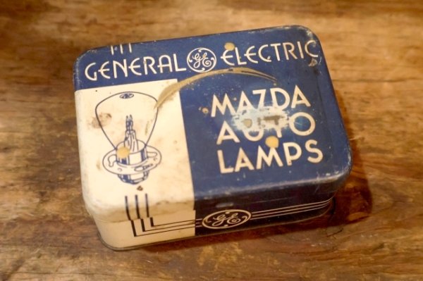 画像1: dp-260501-07 GENERAL ELECTRIC / 1930's-1940's MAZDA AUTO LAMP TIN BOX