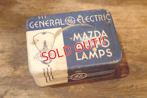 画像1: dp-260501-07 GENERAL ELECTRIC / 1930's-1940's MAZDA AUTO LAMP TIN BOX