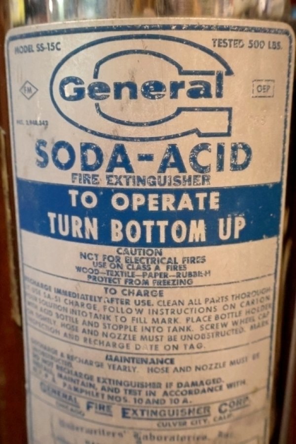 画像2: dp-260106-01 General SODA-ACID 1970's FIRE EXTINGUISHER
