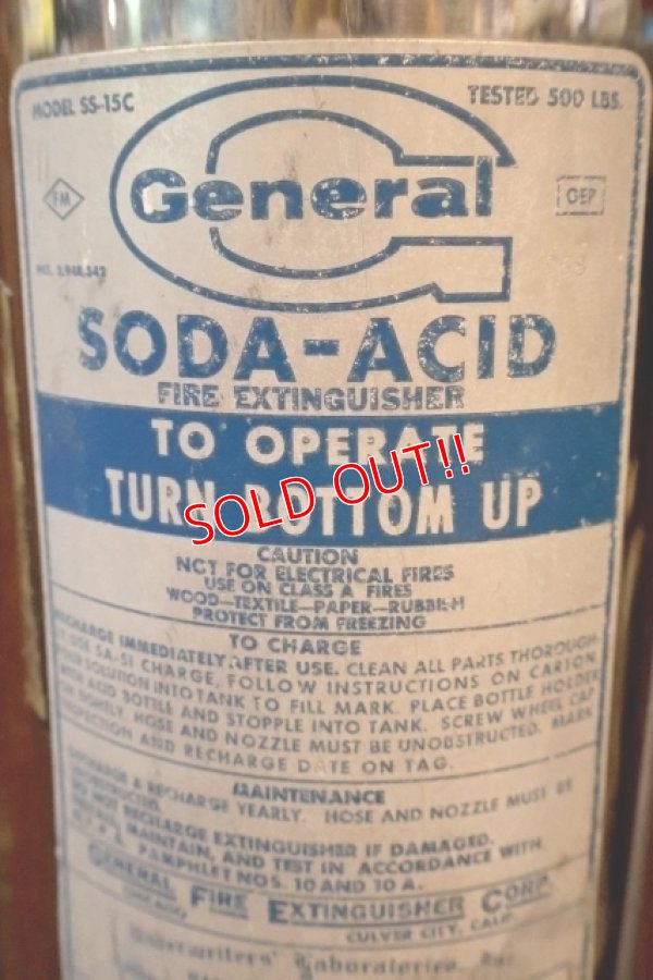 画像2: dp-260106-01 General SODA-ACID 1970's FIRE EXTINGUISHER