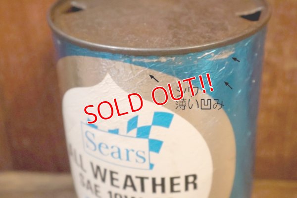 画像2: dp-230901-120 Sears / ALL WEATHER  SAE 10W-30 ONE U.S. QUART MOTOR OIL CAN