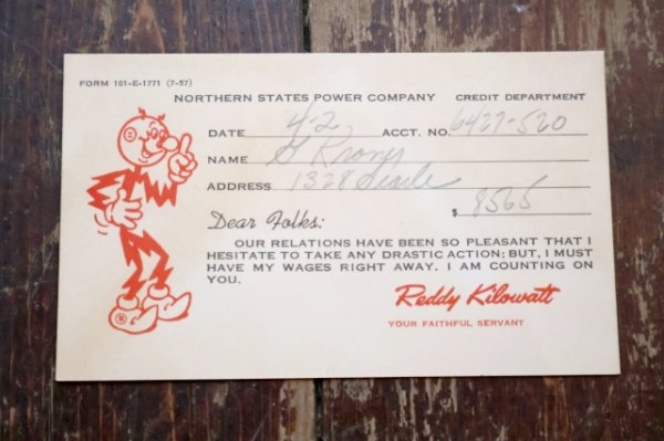 画像1: ct-260401-03 Reddy Kilowatt / 1950' Invoice