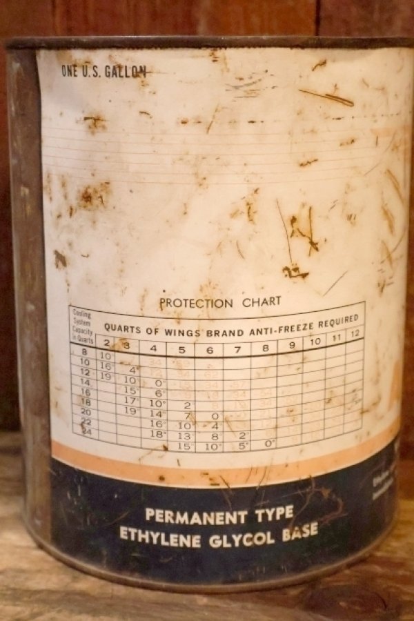 画像5: dp-260204-93 THE SECURITY OIL COMPANY Wings ANTI-FREEZE ONE U.S. GALLON  CAN