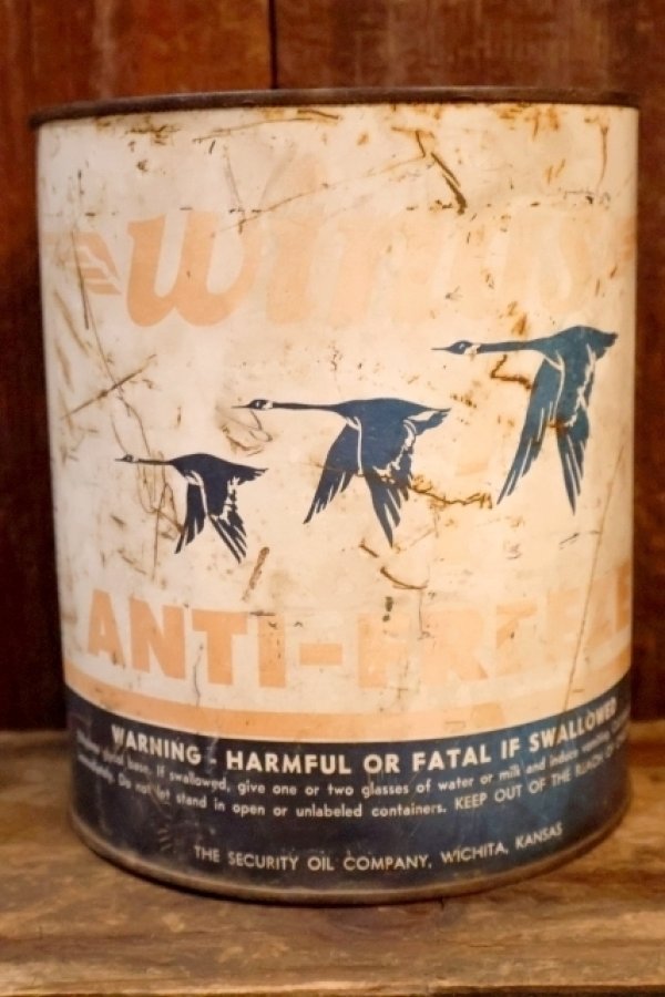 画像1: dp-260204-93 THE SECURITY OIL COMPANY Wings ANTI-FREEZE ONE U.S. GALLON  CAN