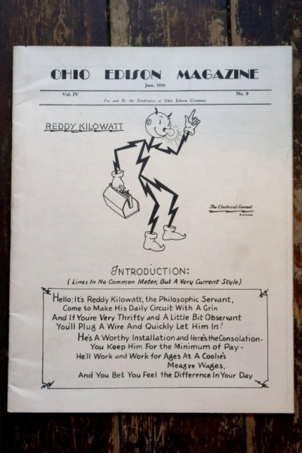 画像1: ct-260401-03 Reddy Kilowatt / 1930's OHIO EDISON MAGAZINE