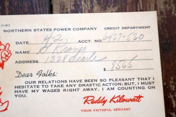 画像3: ct-260401-03 Reddy Kilowatt / 1950' Invoice