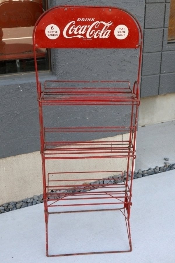 画像1: dp-260325-15 【※店頭ピックのみ】Coca-Cola 1950's-1960's Carton Display Wire Rack