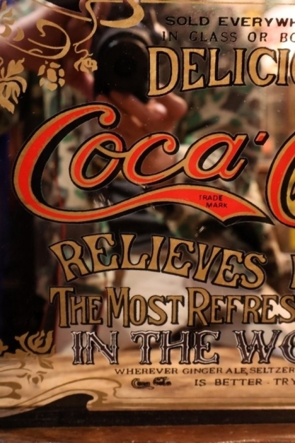画像2: dp-260417-13 Coca-Cola Late 1970's Pub Mirror Serving Tray