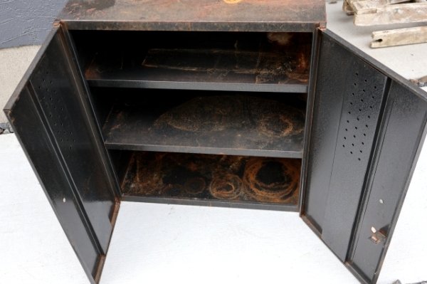 画像7: dp-260417-12 1980's-1990's METAL PARTS CABINET with Stickers