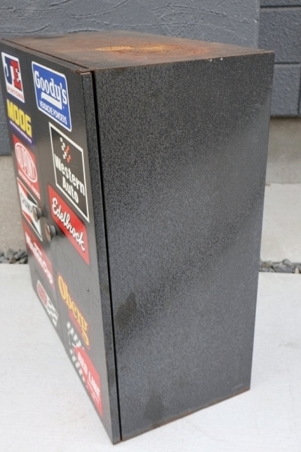 画像12: dp-260417-12 1980's-1990's METAL PARTS CABINET with Stickers