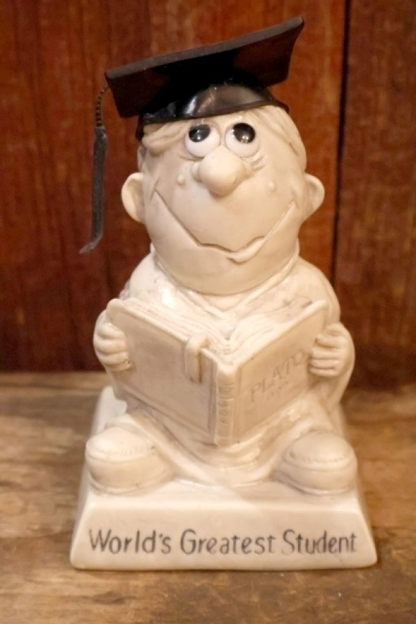 画像1: ct-220901-15 R & W BERRIES 1970's Message Doll "World's Greatest Student"