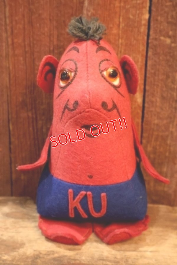 画像1: ct-260106-28 The University of Kansas?? / Collegiate1950's-1960's Mascot Doll "KU"