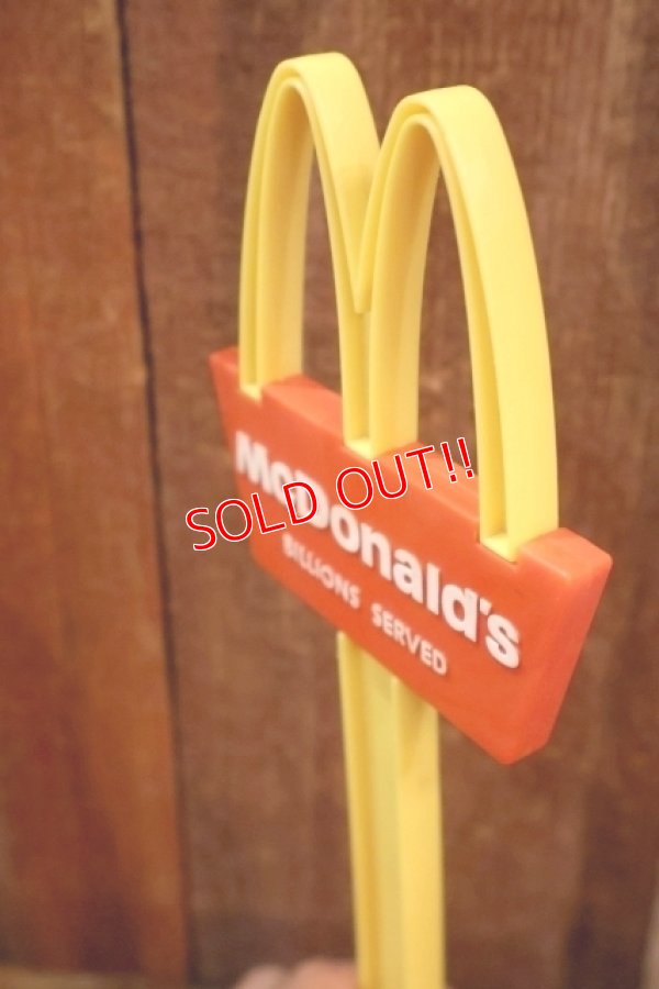 画像4: ct-260520-18 McDonald's / Playskool 1970's Playset Plastic Sign