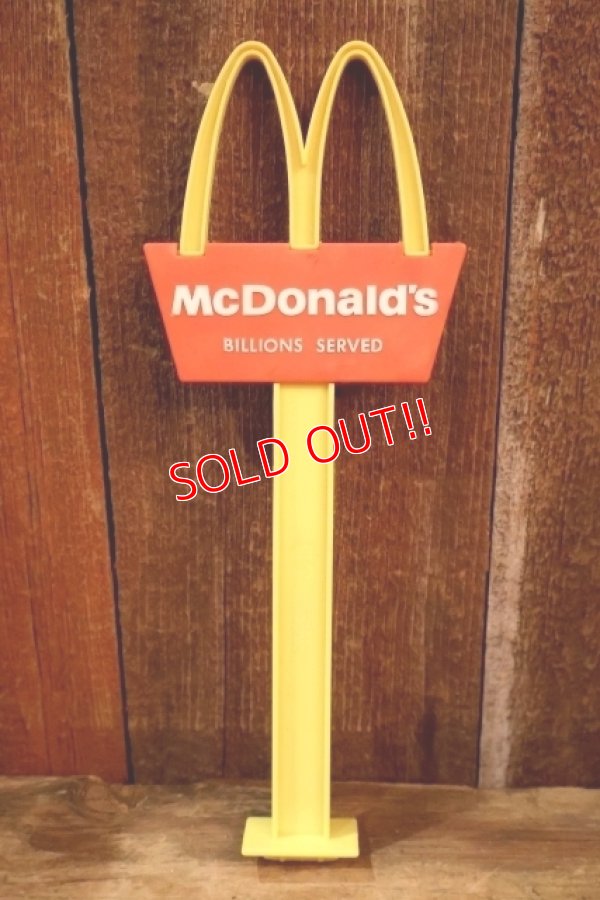 画像1: ct-260520-18 McDonald's / Playskool 1970's Playset Plastic Sign