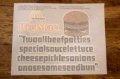 ct-260520-19 McDonald's / 1970's Big Mac Iron on Transfer (2枚セット)