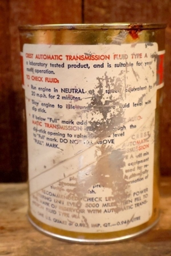 画像3: dp-230901-120 CREST / AUTOMATIC TRANSMISSION FLUID TYPE A ONE U.S. QUART CAN