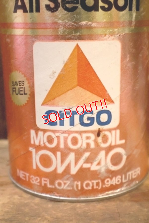 画像2: dp-230901-120 CITGO / 10W-40 MOTOR OIL ONE U.S. QUART CAN