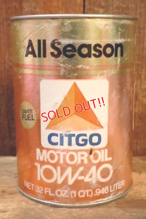 画像1: dp-230901-120 CITGO / 10W-40 MOTOR OIL ONE U.S. QUART CAN