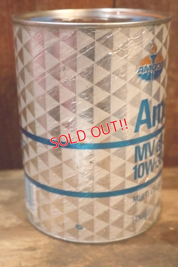 画像4: dp-230901-120 AMOCO / MV all season 10W-30 motor oil ONE U.S. QUART CAN