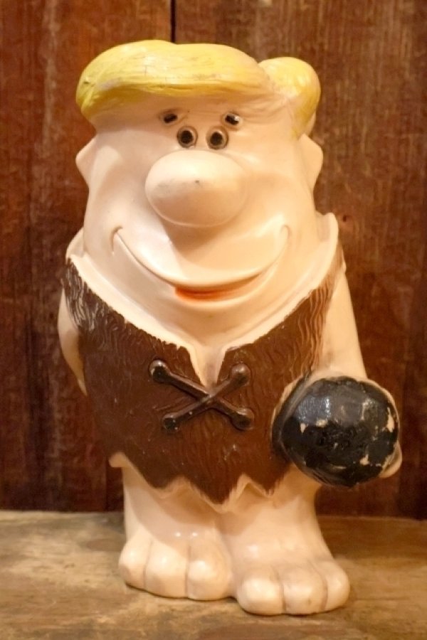 画像1: ct-260401-63 Barney Rubble / 1970's Plastic Coin Bank