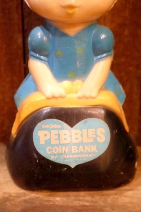 画像3: ct-260401-31 Pebbles Flintstone / TRANSOGRAM 1960's Plastic Coin Bank